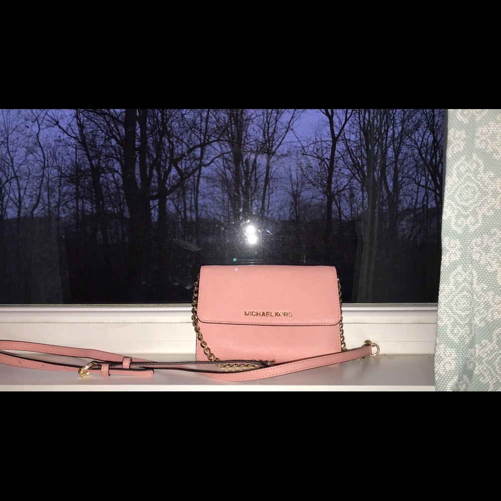 Michael Kors pink cross body bag